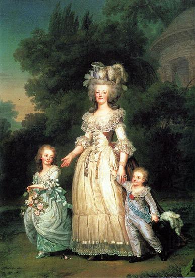 Marie Antoinette with her children, unknow artist
